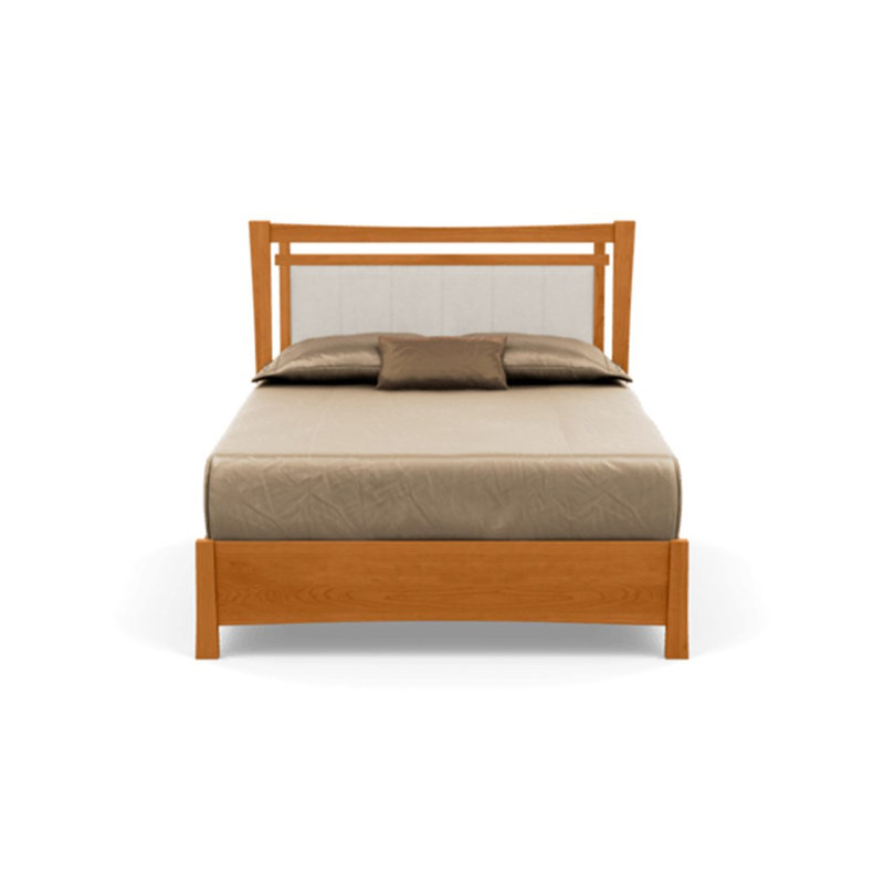 Monterey Upholstered Storage Bed, California King, Onyx, Natural Cherry