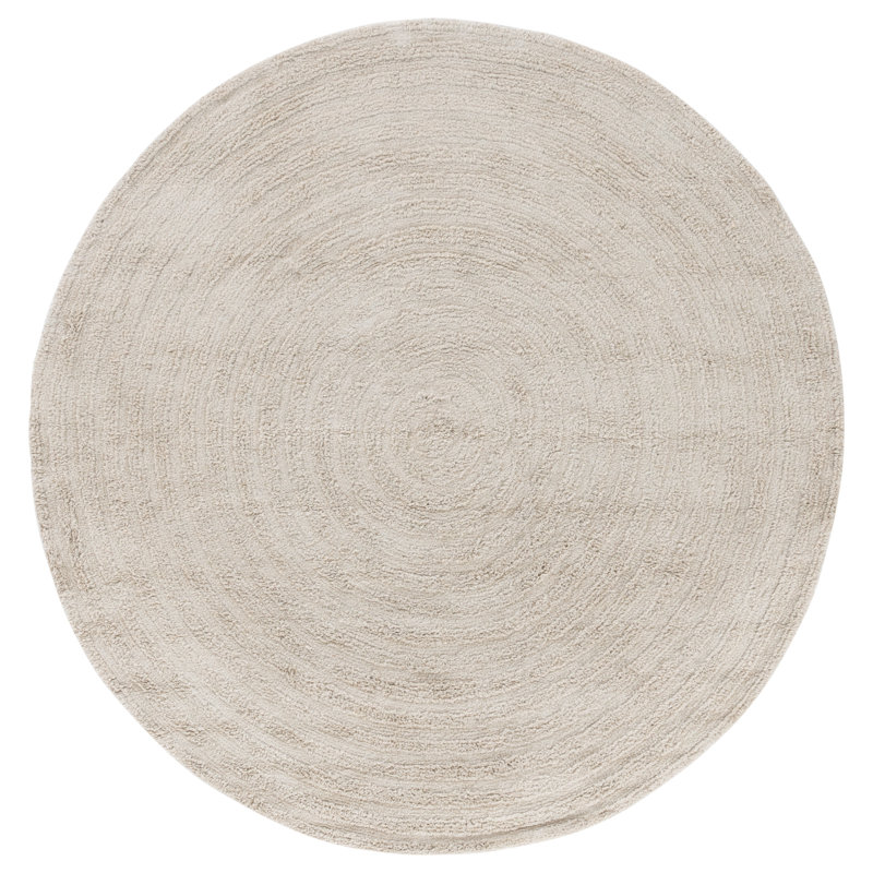 Easy Care 228 Hand Tufted Recycled Cotton Machine Washable Geometric Indoor Use Only Rug, Round 5'