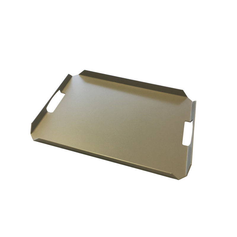 Kayo Metal Tray, Mocha, 3cm H x 41cm W x 41cm D