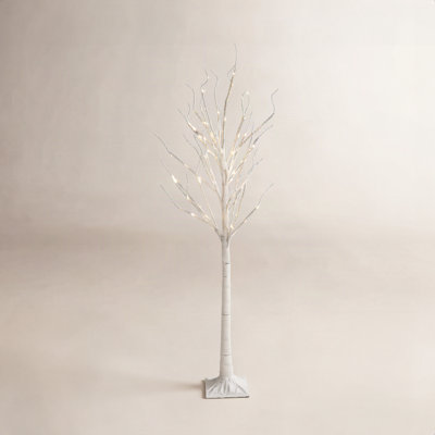 Indoor and Outdoor LED Birch Tree on Metal Base