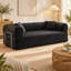 Canapé-lit convertible de 200 cm (78,8 po) avec compression, sectionnel modulaire sans armature, dossier et accoudoirs rembourrés, canapé-lit confortable en tissu velours côtelé pour salon ou chambre, noir.