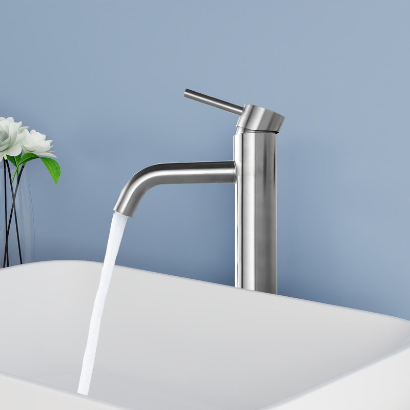 Topcraft Single Handle Bathroom Faucet, Brushed Nickel
