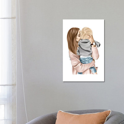 Mother And Son by Elza Fouche - Painting on Canvas