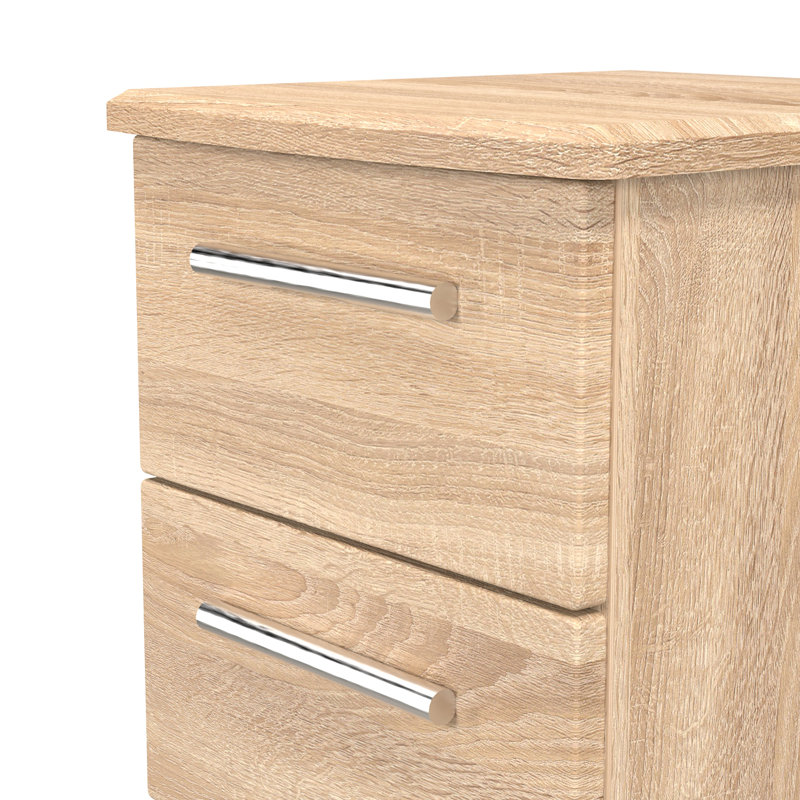 Borgeson 40cm W Manufactured Wood Bedside Table, Bardolino Oak