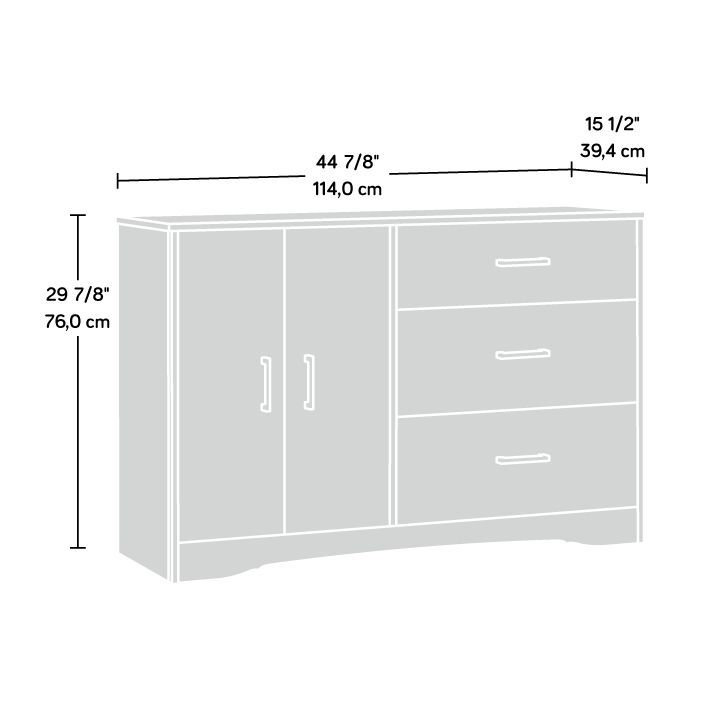 Commode 3 tiroirs Dagenham Nantwich, Noir / brun