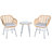Buschi Round Wicker Rattan Patio Waterproof Seating Set with Cushions and Table-554873185-554873186
