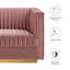 Causeuse modulaire en velours Sanguine Channel-627604387