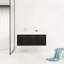 Meuble-lavabo mural 48 po avec lavabo, lavabo en résine à rebords épais, ensemble KD