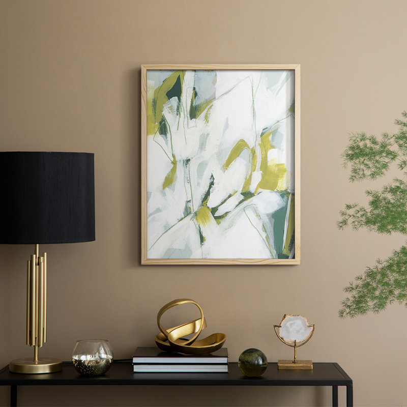 Reproduction encadrée Emerald Ice II - bois massif, H 11 po x l 9 po