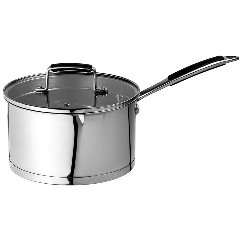 Daewoo ProChef 20cm Stainless Steel Saucepan With Glass Lid Induction & Oven Safe, 3 Litres