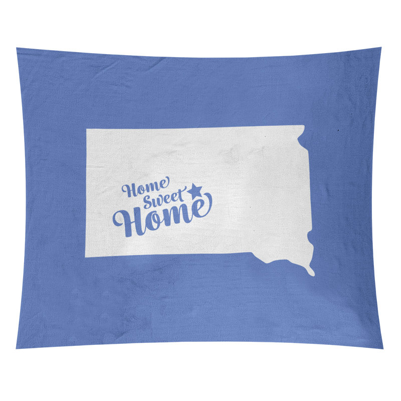 Tapisserie Home Sweet Pierre, H 27,5 po x l 37,5 po, Bleu