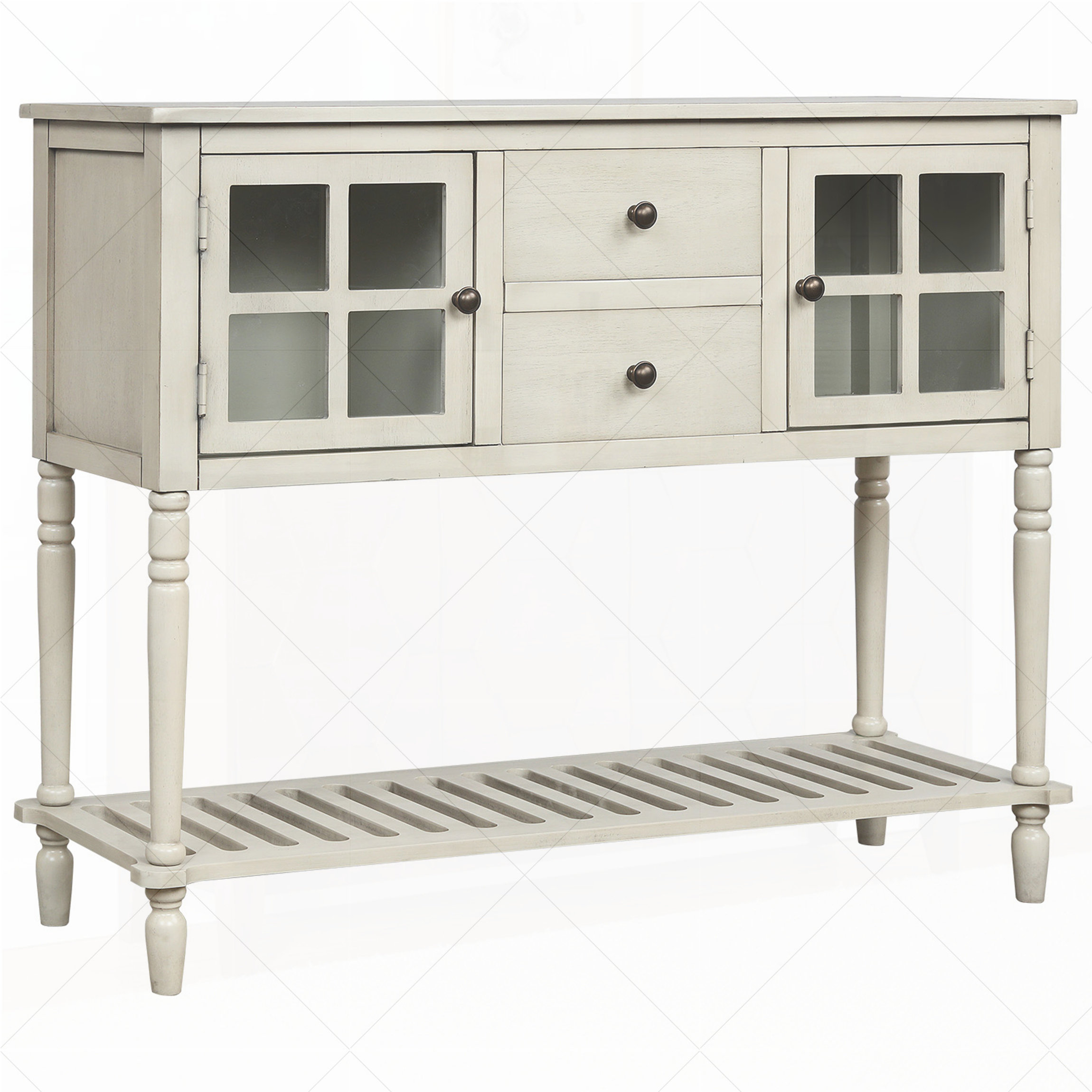Alcott Hill® Sideboard Console Table with Bottom Shelf, Farmhouse Wood ...