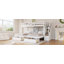 Lit superposé simple au-dessus de simple et simple avec tiroirs, escalier avec rangement, tablettes intégrées-1336839655