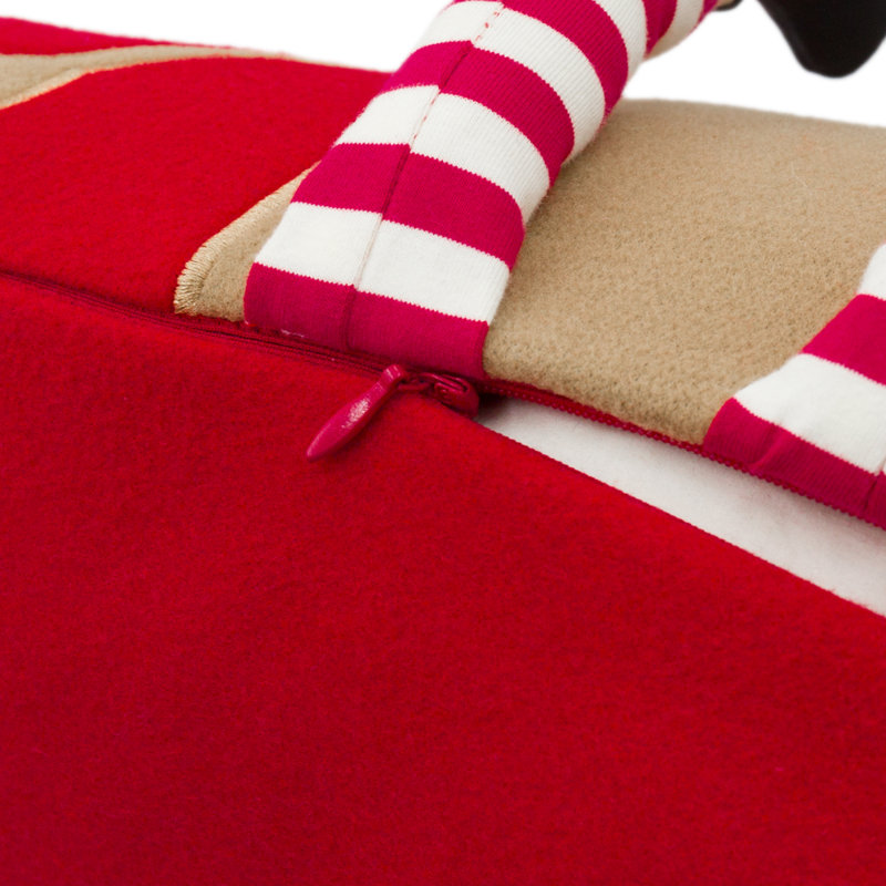 Embroidered Wool Blend Pillow Cover