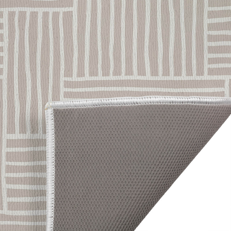 Grid Puz Outdoor Doormat, Taupe, 21" W x 34" L