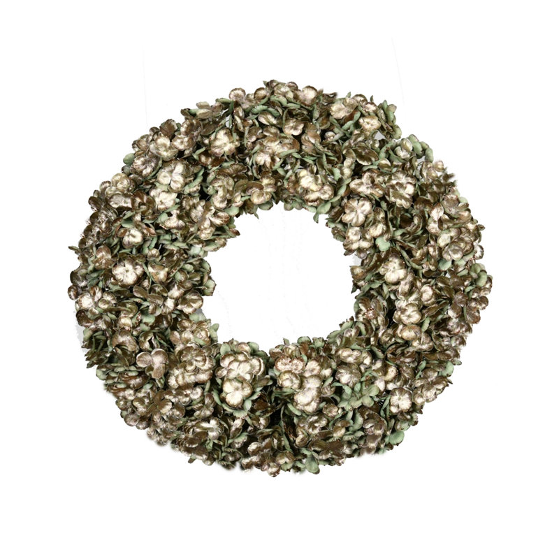 GLITTER HYDRANGEA WREATH
