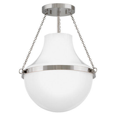Polished Nickel Semi Flush Mount Lighting You'll Love | Wayfair, image size:400x400