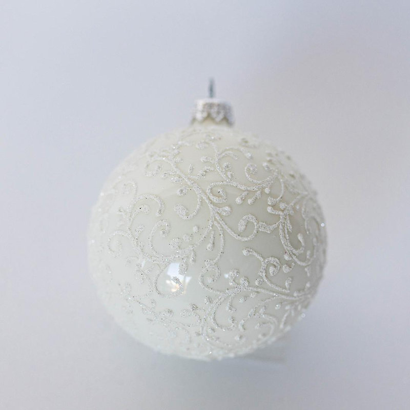 Ornement boule filagree, Blanc