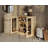 100% Solid Wood 32" Bathroom Cabinet with Clear Glass Doors and Adjustable Shelves-1901519593