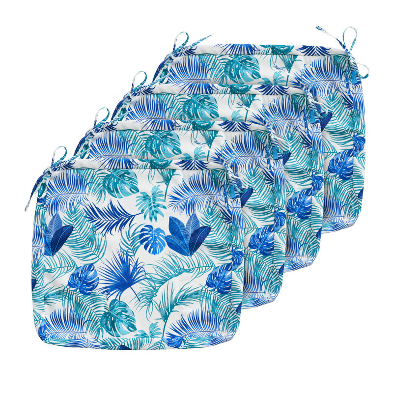 Housse de coussin d'extérieur 4 pièces CAYIP, Turquoise / Bleu