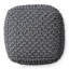 Pouf carré Casafield, repose-pieds rembourré en tricot de coton gris-1321536178-1328660995