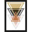 Copper Geometric 2' Framed Graphic Art Print on Glass