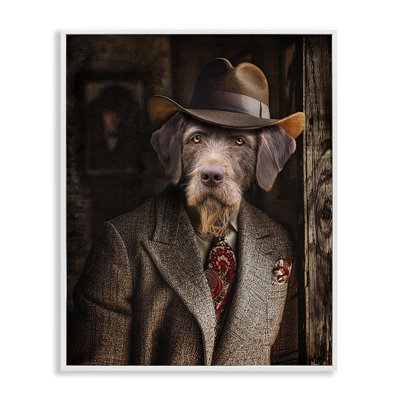 Classic Dog in Suit Giclee Art by Karen Burke