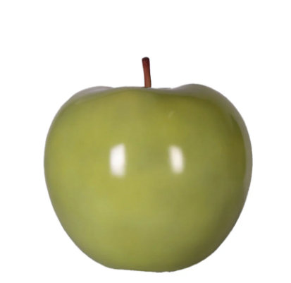 Grande statue de pomme verte surdimensionnée