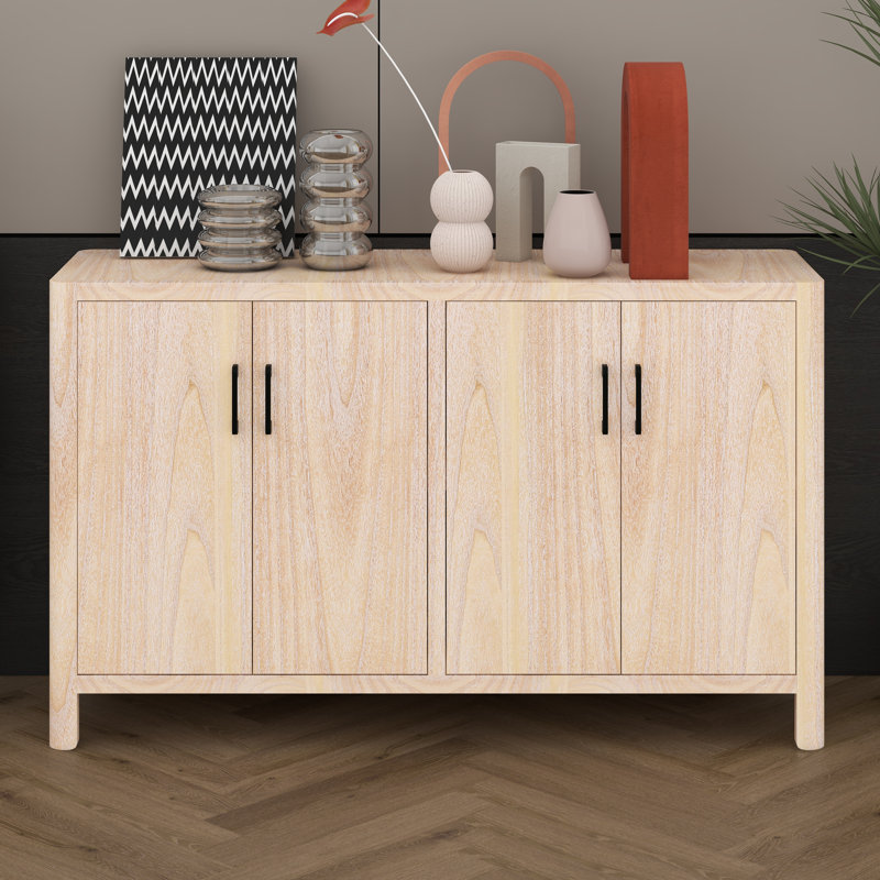 Sideboard Buffet Cabinet With Storage, Farmhouse Storage Cabinet Sideboard Accent Cabinets With 4 Doors For Living Room