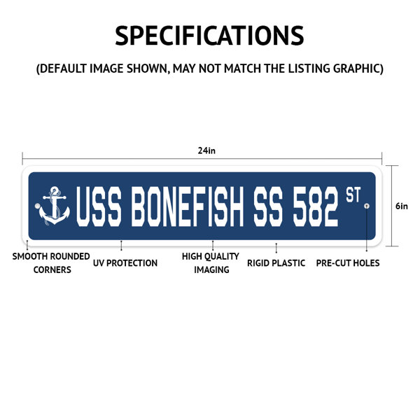 Fishing Street Sign Fly Bass Deep Sea Ocean | Indoor/Outdoor | 24 Wide Plastic Sign