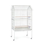 Freshour 68'' Steel Pointed Top Flight Cage with Wheels