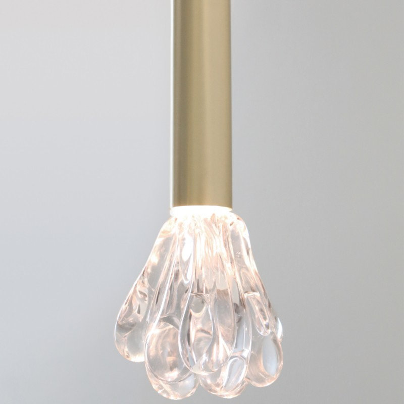 Lustre suspendu Kaenen, Or brossé, H 16 po x l 14 po x P 14 po, Fumée