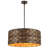 22in. 5-Light Farmhouse Wood Dimmable Drum Chandelier