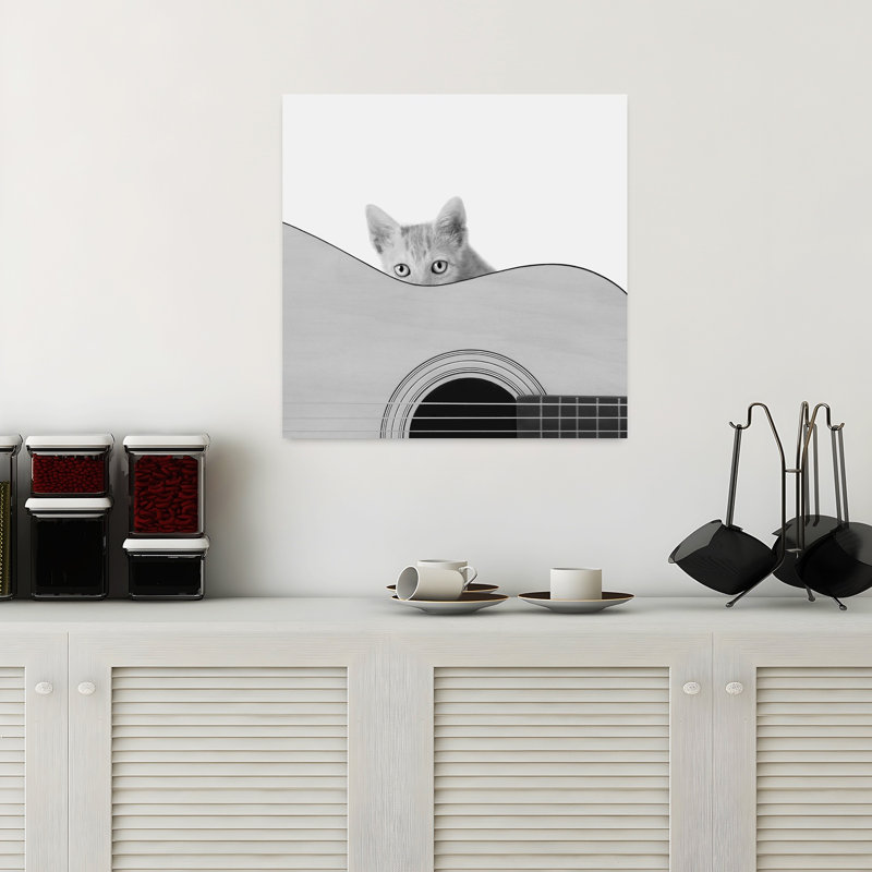 Moustaches et cordes, art contemporain pour chat, H 18 po x l 18 po
