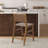 Faux Leather Woven Counter Stool