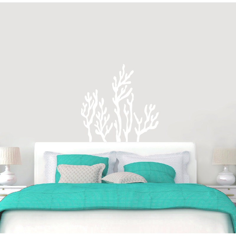 Décalcomanie murale corail, Blanc