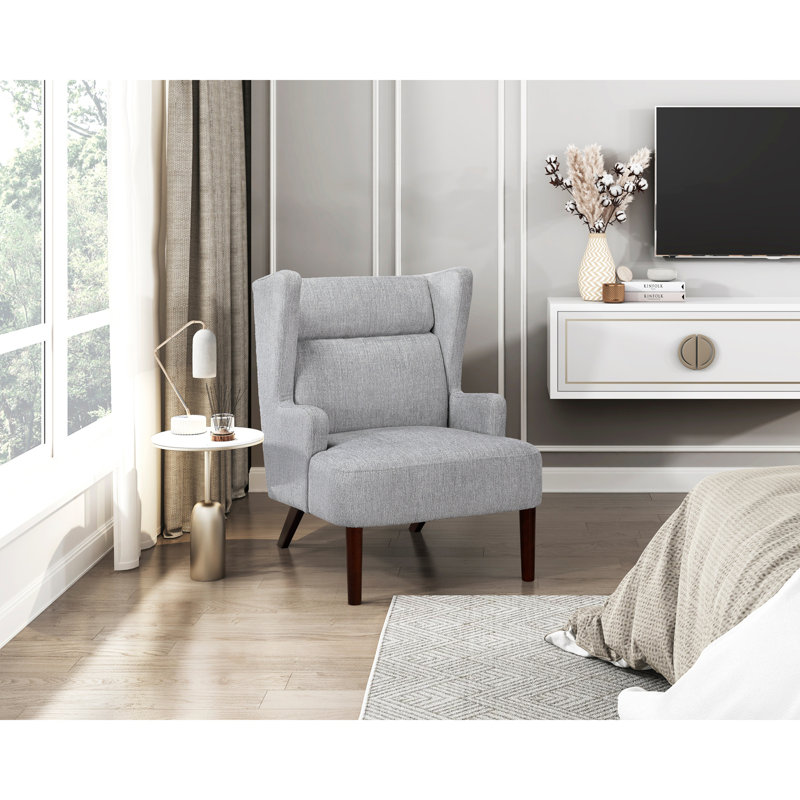 Fauteuil à oreilles contemporain, Gris