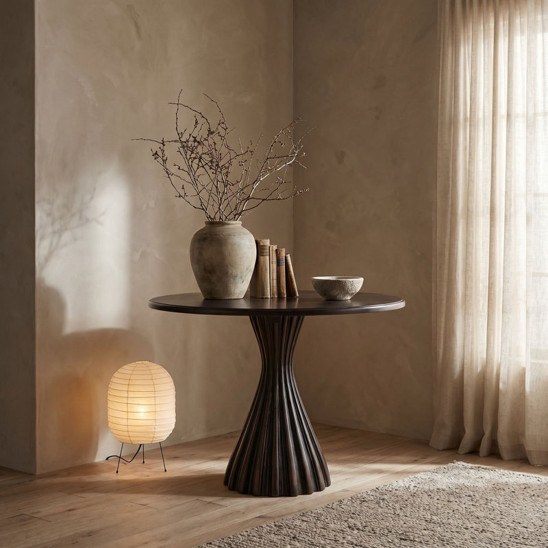 Osiris Round Mahogany Wood Dining Table
