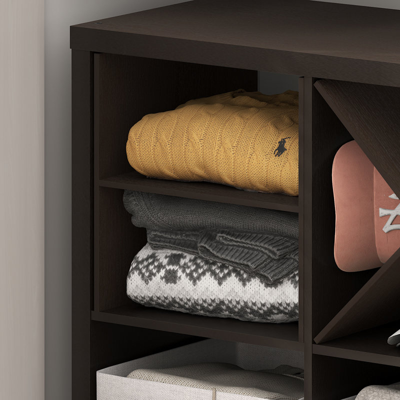 Mumbai H-Shelf Cube, tablette de rangement, rangement pour cubes, chêne foncé, Chêne foncé