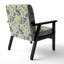 Chaise d'appoint florale Cobalt-6885478