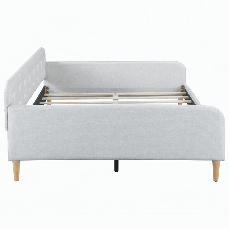 Lit de jour tapissier, Beige, Double