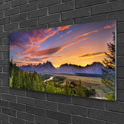 Mountain Forest - Unframed Photograph on Glass
