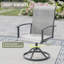 Chaise de salle à manger d'extérieur pivotante à 360 ° PVC-coated polyester-2065262219