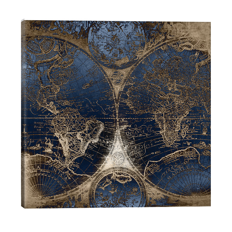 World Map Antique II by Nature Magick - Wrapped Canvas Painting, 66.04 cm H x 66.04 cm W x 3.175 cm D