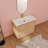 39" Wooden Bathroom Vanity With Ceramic Sink, Soft Closing Doors, Generous Storage Space, Modern Arc Design & High-grade Finish-1470817336