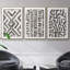 Tribal Geometric I - Ensemble de 3 reproductions encadrées sur toile-97945770-97945771