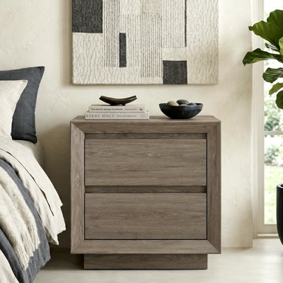 Emmett 24" Wide Rectangular Nightstand in Antiqued Gray Oak