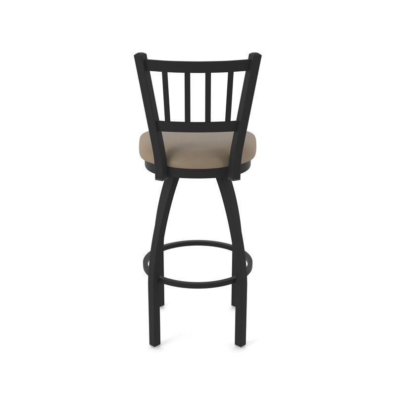 Tabouret pivotant 810 Contessa, Noir froissé, Vinyle - naturel Canter, Très grand (siège d'une hauteur de 36 po)
