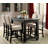 Bold Distressed 1Pc Bar Table Dining Room Furniture Center Beam For Support / Footrest High Counter Table-1401305260