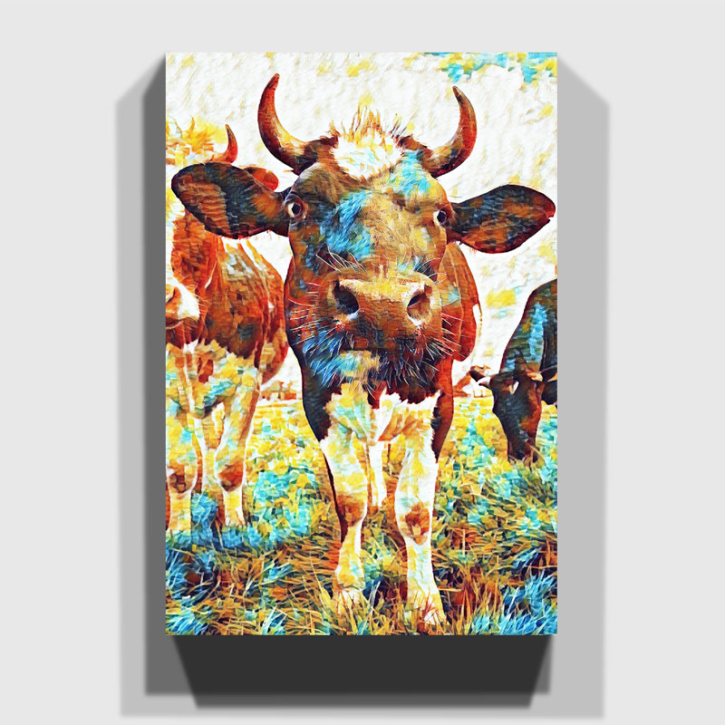 Cows Art - Wrapped Canvas, 76cm H x 50cm W